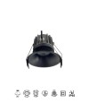 ROMBOK * Empotrable LED CCT Negro 12W IP65